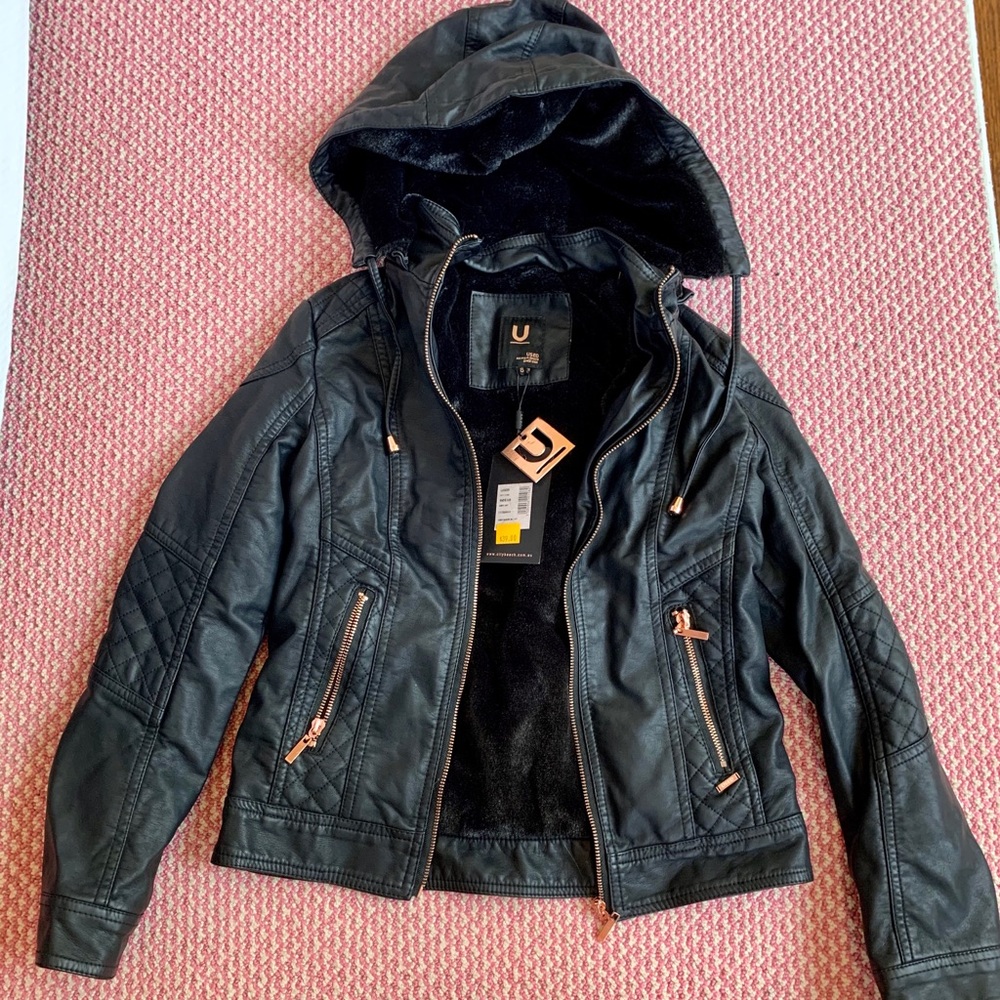 Faux leather jacket NWT